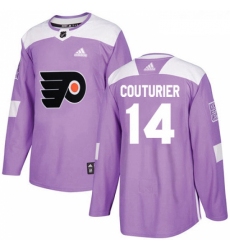 Youth Adidas Philadelphia Flyers 14 Sean Couturier Authentic Purple Fights Cancer Practice NHL Jersey 