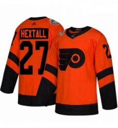 Youth Adidas Philadelphia Flyers 27 Ron Hextall Orange Authentic 2019 Stadium Series Stitched NHL Jersey 