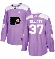 Youth Adidas Philadelphia Flyers 37 Brian Elliott Authentic Purple Fights Cancer Practice NHL Jersey 