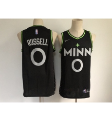 Men Minnesota Timberwolves 0 D 27Angelo Russell Black 2021 Nike City Edition Swingman Stitched NBA Jersey