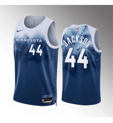 Men Minnesota Timberwolves 44 Justin Jackson Blue 2023 24 City Edition Stitched Jersey