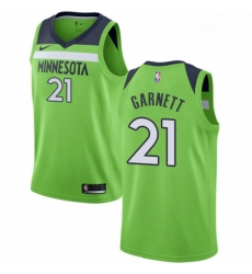 Mens Nike Minnesota Timberwolves 21 Kevin Garnett Authentic Green NBA Jersey Statement Edition