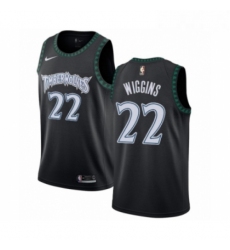 Mens Nike Minnesota Timberwolves 22 Andrew Wiggins Authentic Black Hardwood Classics Jersey