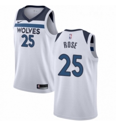 Mens Nike Minnesota Timberwolves 25 Derrick Rose Swingman White NBA Jersey Association Edition 