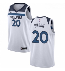 Womens Nike Minnesota Timberwolves 20 Josh Okogie Swingman White NBA Jersey Association Edition 