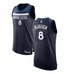 Womens Nike Minnesota Timberwolves 8 Nemanja Bjelica Authentic Navy Blue Road NBA Jersey Icon Edition 