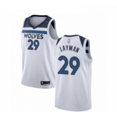 Youth Minnesota Timberwolves 29 Jake Layman Swingman White Basketball Jersey Association Edition 