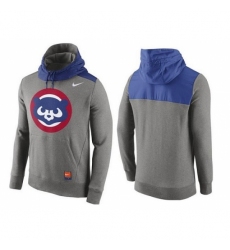 MLB Men Chicago Cubs Nike Gray Cooperstown Collection Hybrid Pullover Hoodie
