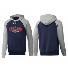 MLB Men Nike Chicago Cubs Pullover Hoodie NavyGrey