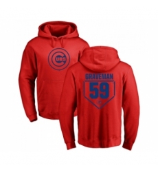 Men Baseball Chicago Cubs 59 Kendall Graveman Red RBI Pullover Hoodie