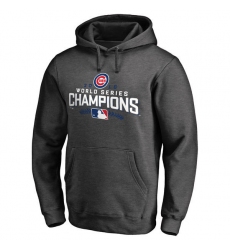 Men Chicago Cubs Charcoal 2016 World Series Champions Locker Room Streak Fleece Men Pullover Hoodie