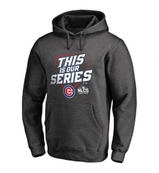 Men Chicago Cubs Charcoal 2016 World Series Men Pullover Hoodie