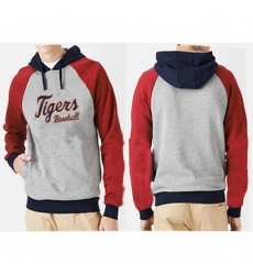 MLB Men Nike Detroit Tigers Pullover Hoodie GreyRed