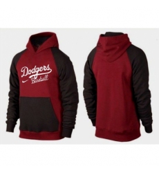 MLB Men Nike Los Angeles Dodgers Pullover Hoodie RedBrown