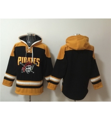 Men Pittsburgh Pirates Blank Ageless Must Have Lace Up Pullover Hoodie