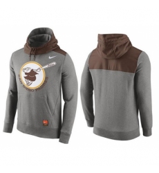 MLB Men San Diego Padres Nike Gray Cooperstown Collection Hybrid Pullover Hoodie