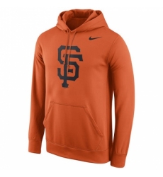 Men MLB San Francisco Giants Nike Logo Performance Pullover Hoodie Orange