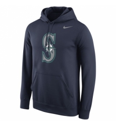 Men MLB Seattle Mariners Nike Logo Performance Pullover Hoodie Navy