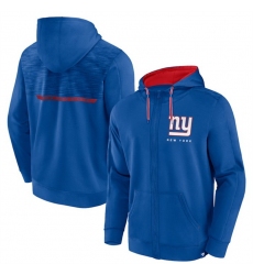 Men New York Giants Blue Defender Evo Full Zip Hoodie