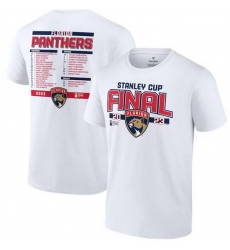 Men Florida Panthers White 2023 Stanley Cup Final Roster T Shirt