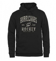 Men Carolina Hurricanes Camo Stack Pullover Hoodie Black