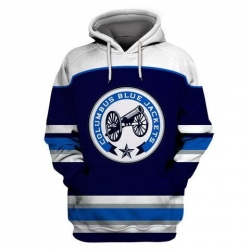 Men Columbus Blue Jackets Blue All Stitched Hooded Sweatshirt