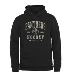 Men Florida Panthers Black Camo Stack Pullover Hoodie