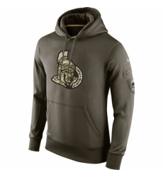 NHL Mens Ottawa Senators Nike Olive Salute To Service KO Performance Hoodie