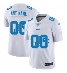 Men Women Youth Toddler Detroit Lions Custom White Men Nike Team Logo Dual Overlap Limited NFL Jersey