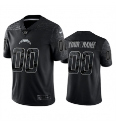 Men Women Youth Los Angeles Chargers Active Player Custom Black Reflective Limited Stitched Football Jersey