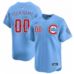 Chicago Cubs Light Blue Customized Stitched MLB Jersey