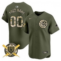 Men Women Youth Chicago Cubs Active Player Custom Green Armed Forces Day Vapor Limited Stitche Baseball Jersey