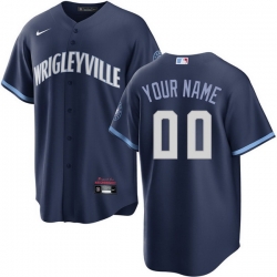 Men Women Youth Toddler CHICAGO CUBS Custom Stitched Jersey Navy