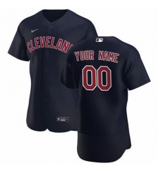 Men Women Youth Toddler Cleveland Indians Navy Blue Custom Nike MLB Flex Base Jersey