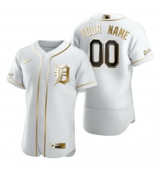 Men Women Youth Toddler Detroit Tigers White Gold Nike MLB Flex Base Jersey