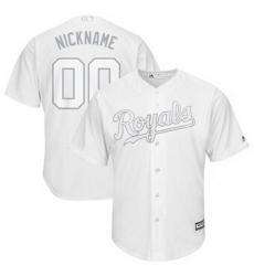 Men Women Youth Toddler All Size Kansas City Royals Majestic 2019 Players Weekend Cool Base Roster Custom White Jersey