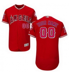 Men Women Youth All Size Los Angeles Angels of Anaheim Majestic Alternate Scarlet Flex Base Authentic Collection Custom Jersey Red