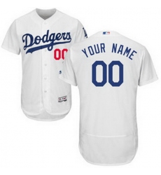 Men Women Youth All Size Los Angeles Dodgers Majestic Alternate Flex Base Authentic Collection Custom Jersey White