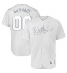 Men Women Youth Toddler All Size Los Angeles Dodgers Majestic 2019 Players Weekend Flex Base Authentic Roster Custom White Jersey