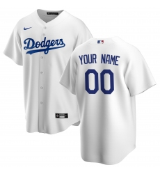 Men Women Youth Toddler Los Angeles Dodgers White Custom Royal Cool Base Stitched Jersey