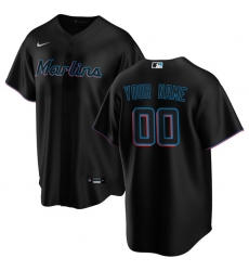 Men Women Youth Toddler MIAMI MARLINS Custom Stitched Jersey Black Men Women Youth Toddler MIAMI MARLINS Custom Stitched Jersey Black