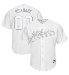 Men Women Youth Toddler All Size Oakland Athletics Majestic 2019 Players Weekend Cool Base Roster Custom White Jersey