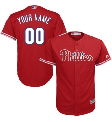 Men Women Youth All Size Philadelphia Phillies Red Cool Base Man Custom Jerseys 3