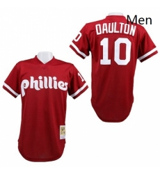 Mitchell and Ness Philadelphia Phillies Customized Red 1991 Throwback MLB Jersey