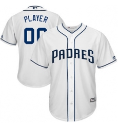 Men Women Youth All Size San Diego Padres Majestic White Cool Base Custom Baseball Jersey