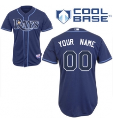 Men Women Youth All Size Tampa Tampa Bay Rays Blue Customized Cool Base Jersey 3
