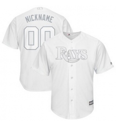 Men Women Youth Toddler All Size Tampa Bay Rays Majestic 2019 Players Weekend Cool Base Roster Custom White Jersey