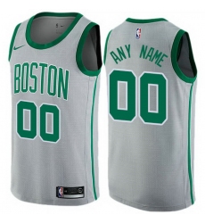 Men Women Youth Toddler All Size Nike Boston Celtics Customized Swingman Gray NBA City Edition Jersey