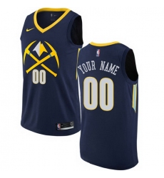 Men Women Youth Toddler All Size Nike Denver Nuggets Customized Swingman Navy Blue NBA City Edition Jersey