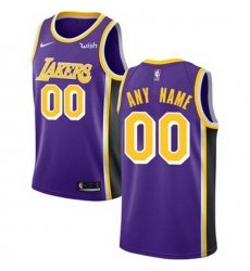 Men Women Youth Toddler All Size Custom Nike Los Angeles Lakers Purple NBA Swingman Statement Edition Jersey